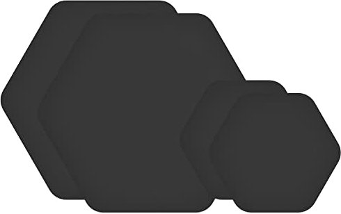 GEAR AID Tenacious Tape Reparaturflicken für Jacken, Zelte, Outdoor-Ausrüstung und technische Stoffe, 7,6 cm rund, 6,3 cm und 3,8 cm Sechskant-Formen, Farb- und Größenoptionen, Schwarz