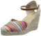 Geox Femme D Gelsa Espadrille Wedge Sandales, Camel Multicolore, 41 EU