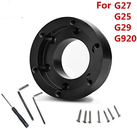 For Logitech G29 G920 G923 13 Inch Steering Wheel Adapter Plate 70mm Pcd Racing Car Game Modification (Black)