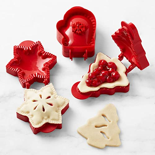 porlik Mini-Kuchenformer für Weihnachtsfeier, Backzubehör, Schneeflocke, Handschuh und Weihnachtsbaumformen, 3-teilig, Teigpresser-Taschen-Kuchenformen-Set, Handkuchenformen