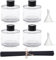Agidea 4 x Duftglas-Diffusor-Flaschen, nachfüllbare Diffusor-Flaschen mit 20 Stück Schilfrohrstäbchen und schwarzen Kappen und Trichter, Diffusor-Gläser für Zuhause, Ölduft, Dekoration, Geschenk für