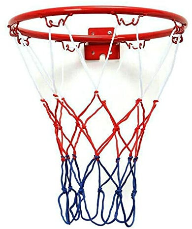 32cm Wall Mounted Basketball Hoop Mesh Metal Frame Hanging Basket Wall Frame With Screws For Indoor Outdoor Sports