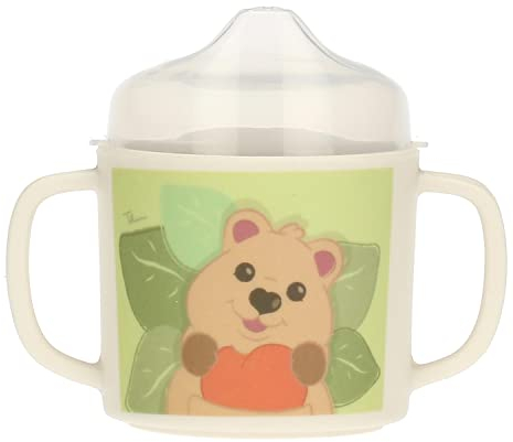 THUN, Set per la Pappa Indoor Completo di Piattino, Bicchiere e Cucchiaio, Versione Piccolo in Colore Verde, Linea Baby, Ciotola 250 ml, Tazza 200 ml