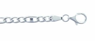 Damen 925 Silber Fantasie Armband 21 cm Ø 4 mm
