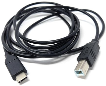DRUT 2m USB 3.1 Type C to USB B Type Plug For Printer, Music Instrument, Mixer Cable Lead 6.5ft
