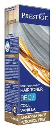 Vips Prestige | Semi-Permanente Haarfarbe und Farbtoner Frische Vanille 07 | Farbe ohne Ammoniak und Peroxid | Mit Olivenöl, Macadamiaöl und Rizinusöl | Pflegt, hydratisiert und verleiht Glanz