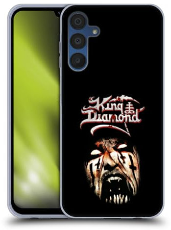 Head Case Designs Offizielle King Diamond Puppet Master Face Poster Gel Handyhülle Hülle [Militärischer Schutzgrad] Kompatibel mit Samsung Galaxy A15