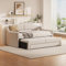 WIZBED Schlafsofa 90x200 cm, Tagesbett mit Ausziehbett und Schubladen, Ausziehsofa Bettgestell Sofabett mit Lattenrost, Gästebett- Einzel und Doppelbett für Mädchen & Jungen, ohne Matratze