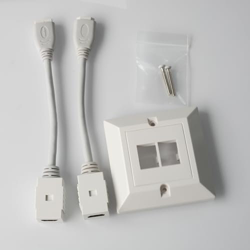 HDMI Wallplate, UK-style, 2 port