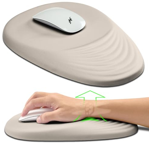 Hokafenle Ergonomisches Mauspad, Handgelenkstütze, Terrassen mit Karpaltunnelsyndrom, Handgelenkauflage für Maus, mit Unibody-Memory-Schaum, Handgelenkauflage, Schmerzlinderung, Mauspad (Aprikose, 30