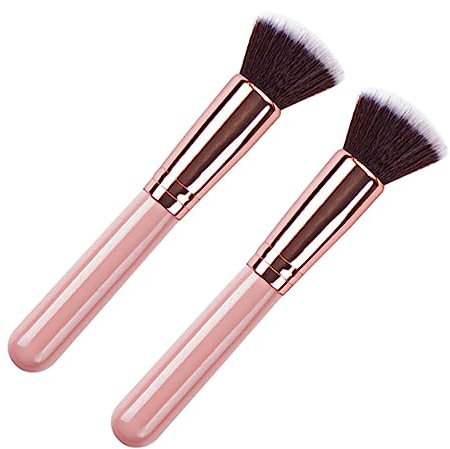 SOESFOUFU 2stücke Kreative Kosmetikpinsel Borstenpinsel Rougepinsel Professioneller Make-up-pinsel Beauty-zubehör mit Robustem Griff Kompakt Tragbar für Foundation