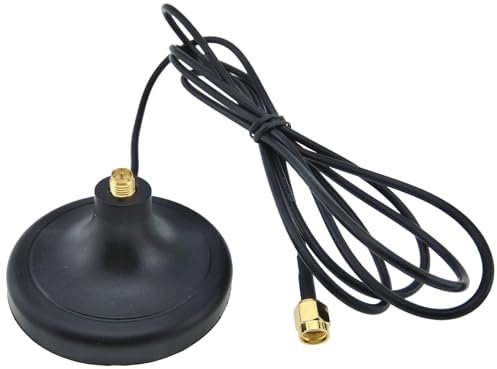 QAREQU Wireless Antenna Base RP-SMA Magnetic Stand WiFi Network Extension Cable 1.5m