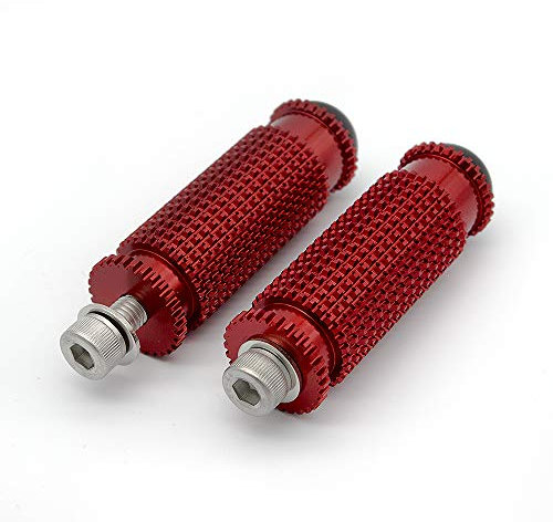 Repose-pieds universels pour levier de vitesse de moto avec trou de 8 mm - Rouge