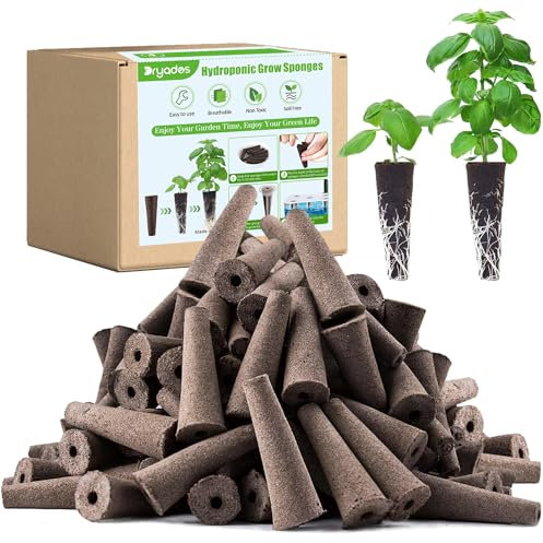 Grow Sponges 50 Pack, Hydroponics Replacement Root Growth Sponges Compatible with Aero Garden iDOO and Most Other Brands