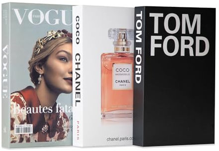 Hardcover Chic Faux Book Set - Stylish Decorative Books for Home, Coffee Table, Shelves, and Living Room Decor