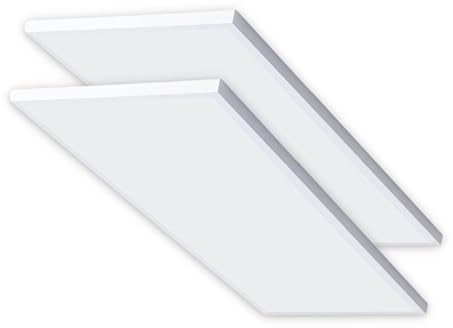 CLAR - Plafon LED techo Rectangular 90x30, Panel LED Superficie, Panel LED para Cocina, Plafon Rectangular LED de techo, 36W 6000ºK (Pack 2)