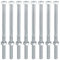 8 Pezzi M10 Bulloni e Dadi Set, M10x180mm Bulloni Esagonali e Dadi, Viti a Testa Esagonale, Set Bulloni Esagonale, Bulloni Parzialmente Filettati Meccanici per Auto Costruzione