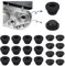 PHATRIP 12 pezzi di gommini di supporto per pentole e 8 pezzi di tappi in gomma, gommini per griglie, gommini di protezione per cucine di camper Compatibile con le aste da 5 mm di Smev