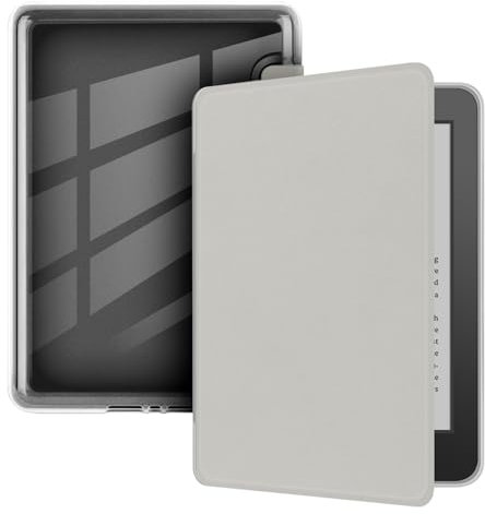 Case for 6 Kindle Paperwhite (10th Generation-2018 Release), Ultra Clear Soft Flexible Transparent TPU Back Cover with Auto Sleep/Wake for Kindle Paperwhite (MODEL NO. PQ94WIF), Light Gray