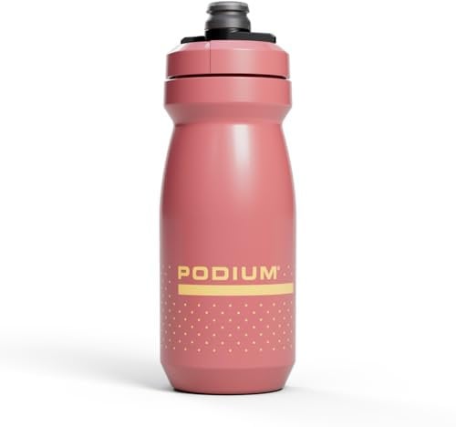 CamelBak Podium 21oz Bike Water Bottle - Easy Squeeze Bottle - Fits Most Bike Cages, Coral Sunset