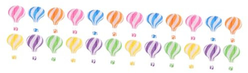 HOMSFOU 4 Sätze Heiß -papierlaterne Bunt Hängend Heiß Hängen Kinderzimmer Deckenballon Heiße Lampe Nachfüllungen Heiße Girlande Farbige Kronleuchter 6 Stück * 4