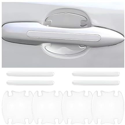 FQEWYO 8 Pièces Autocollants poignées portière Voiture, pour Mini Cooper R50 R52 R53 R55 R56 R57 R58 R59 R60 R61 Anti-Rayures Protege Autocollants Véhicules