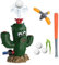 OBEST Water Sprinkler Baseball Toy for Kids, Cactus Water Sprinkler Baseball Toys with 4 Baseballs, Kids Outdoor Sprinkler,360° Roating Spray Water Play Game for Boys Girls Summer Bac