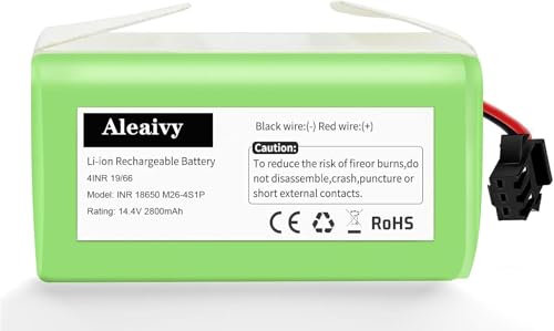 14.4V 2800mAh Ersatzakkus für Eufy Robovac G10 G20 G30 G35 G40 Hybrid akkus, Wiederaufladbar, kompatibel mit Ecovacs Deebot N79S N79 DN622 Conga Excellence 990