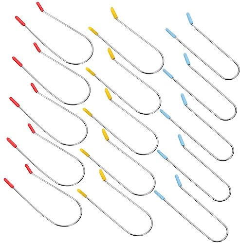 Gatuida Clips de Fijación para Rodillos Calientes de 24 Piezas en Acero Inoxidable 304, Pinzas Metálicas Seguras para Cabello, Diseño Simple y Elegante para Uso en Casa y DIY