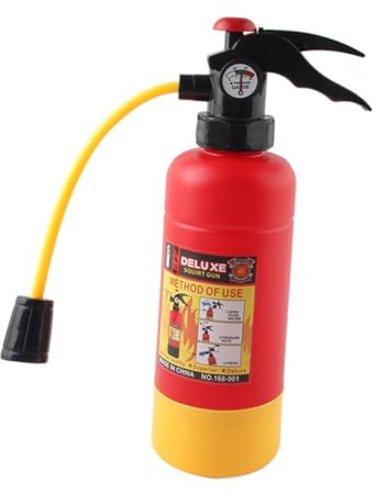 Gatuida Juguete De Simulación De Extintor Grande para Niños, Dispensador De Agua Portátil, Material Plástico, Color Brillante, Adecuado para Juegos Acuáticos Playa y Piscina, 1 Unidad