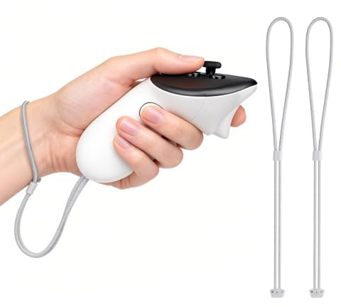 Lukvcoe Controller-Schlaufen für Meta Quest 3/3S VR-Controller – Weiß | 1 Paar Handgelenkriemen, Besonders Strapazierfähig und Sicher, Einfache Selbstmontage