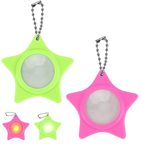 HhBdy 2 Stück Blinklicht Schulranzen, Led Blinklicht Wiederaufladbar | Schulranzen Licht mit 4 Leuchtmodi Sicherheitslicht Sternförmig Licht Schulranzen für Kinder Joggen Wandern Oder Haustiere