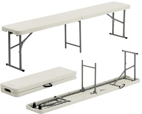 Harbour Housewares 4 Personen Faltbare Picknick/Camping-Bank aus Kunststoff x2