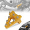 JFG RACING Pedal Freno Moto,Pedal de Freno Trasero Moto Universal Billet Aluminio Freno trasero Palanca del pedal Reemplazo de punta de paso para Dirt Pit Bike- Oro