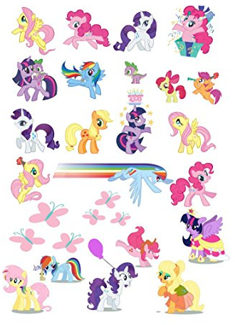 My Little Pony Ponies Kuchendekoration aus Esspapier