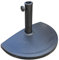 Angel Living Pied de parasol semi-rond en résine poly et acier - 9 kg