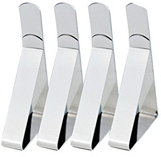 VORCOOL 4Pcs INOX Triangle Nappe Clips Pinces Réglable Table Triangle Clamps 4.5 cm