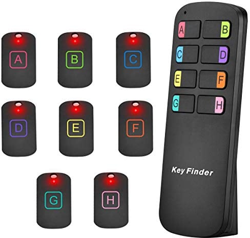 Key Finder,8 in 1Wireless Key Tracker Remote Control RF Item Locator with LED Flashlight for Keys, Pets, Wallet, Cell Phone, Best Gifts for The Older