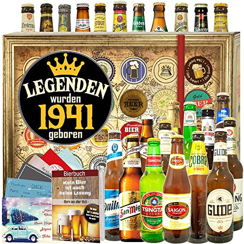 Legenden 1941 - Geburtstagsgeschenk Partner - 24x Bier aus der Welt und D/Biersorten Adventskalender 2024 2025