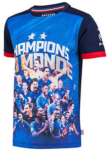 Equipe de France de Football Maillot FFF - Champion du Monde - Collection Officielle Taille Enfant garçon 4 Ans