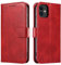 LOLFZ Wallet Case for iPhone 11, Vintage Leather Book Case with Card Holder Kickstand Magnetic Closure Flip Case Cover for iPhone 11 - Red