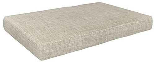 POKAR Palettenkissen Palettenauflagen mit abnehmbarem Bezug Palettenauflage Palettenmöbel Palettensofa, Sitzkissen 120x80, Beige