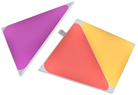Nanoleaf Shapes Triangle Erweiterungspack, 3 zusätzliche Dreieckigen LED Panels - Smarte Modulare RGBW WLAN 16 Mio. Farben Wandleuchte Innen, Musik & Bildschirm Sync, Funktioniert mit Alexa