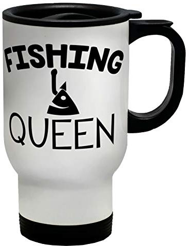 Shopagift Fishing Queen Travel Mug Cup