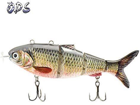 ODS Elektrischer Angelköder mit LED Lampe USB wiederaufladbare Schwimmköder Wobbler Roboterfischköder Süßwasser Salzwasser für Barsch Zander (450)