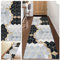 KCYXSMAX Teppich Läufer Flur rutschfest Küchen Teppich 60 * 180cm Weich Polyester Lange Küchenläufer für Korridor Schlafzimmer Wohnzimmer Geometrisches Waschbar Meterware Anpassbar-Bunt Blau und Weiß