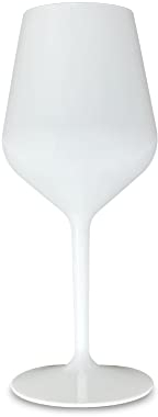 WAF RucBicchieri Set 6 VERRES À Vin/Cocktail 'EVENT TASTING BLOWN STEMGLASS' 33cl. INCASSABLES, en Tritan (Plastique Rigide), BPA-Free, Réutilisables et Lavables au lave-vaisselle, (Blanc), (FM-41)