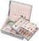 Mamowla Schmuckschatulle für Damen,Schmuckkästchen mit Schlüssel 2 lagige Schmuckaufbewahrungs Box für Halsketten, Ohrringe, Armbänder, Ringe, Schmucktasche aus PU-Leder für Mädchen und Frauen, Grau