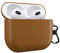 MyGadget Estuche para Apple Airpods de 3ª generación - Funda de Cuero Sintético para Auricolares - Case Anti arañazos - Carcasa Robusta - Marrón Oscuro