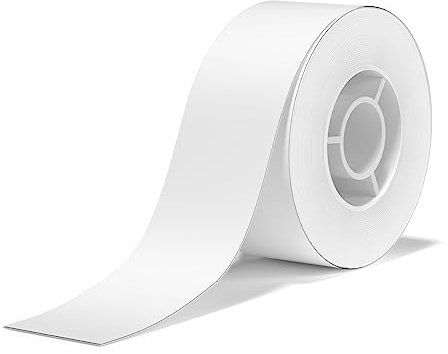 NIIMBOT H1S Kontinuierliche Etiketten Selbstklebend zum Beschriften,15mm x 7.5m Etikettendrucker Thermo Papier f ür Schule, Zuhause, Büro, Kleine Unternehmen (Weiß)